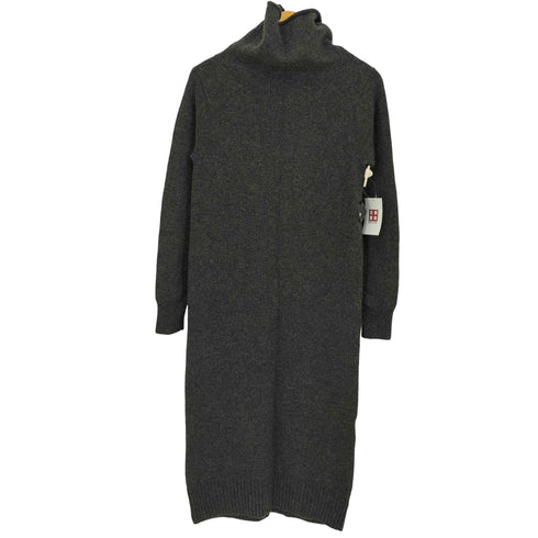 ヨウジヤマモトプリュスノアール YOHJI YAMAMOTO+NOIR 14aw タートルネックウールニットワンピース レディース JPN:2